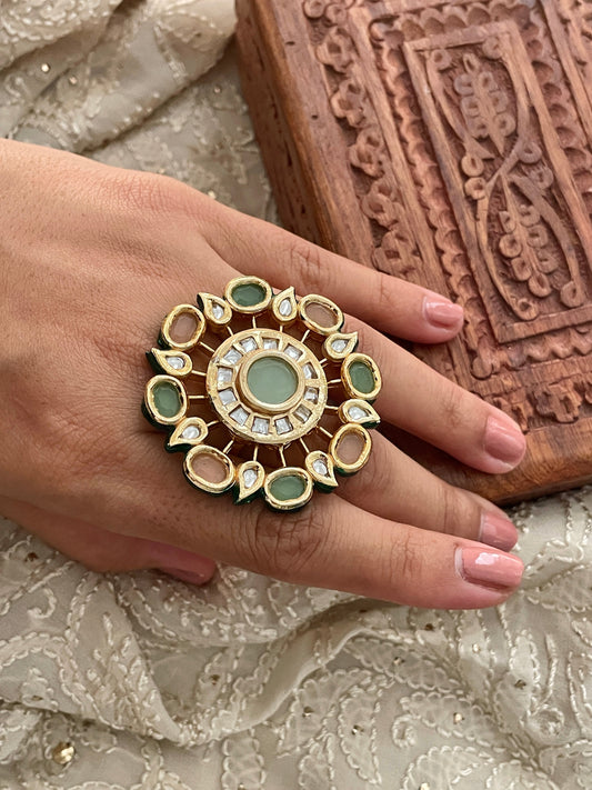 Gulzar Phool Kundan Ring