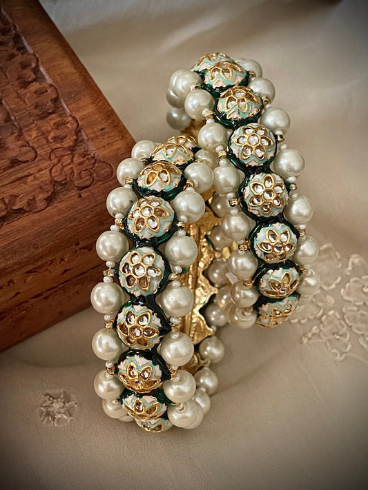 Kiranmayi Kundan Meenakaari Bangles