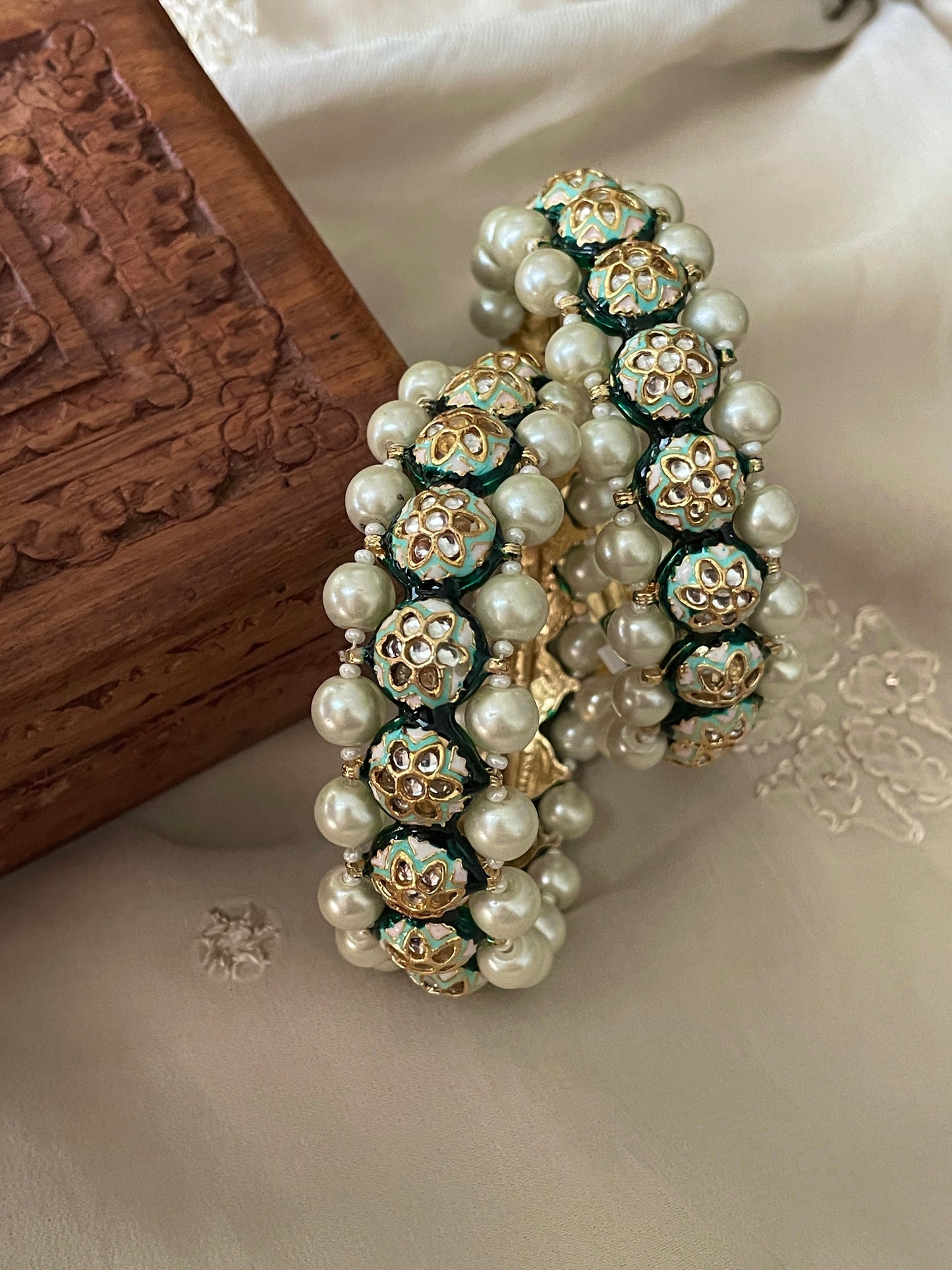 Kiranmayi Kundan Meenakaari Bangles