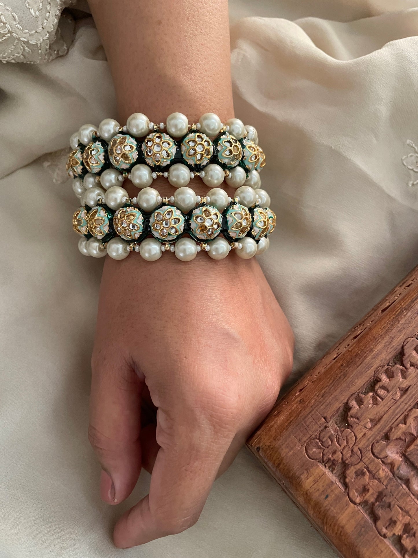 Kiranmayi Kundan Meenakaari Bangles