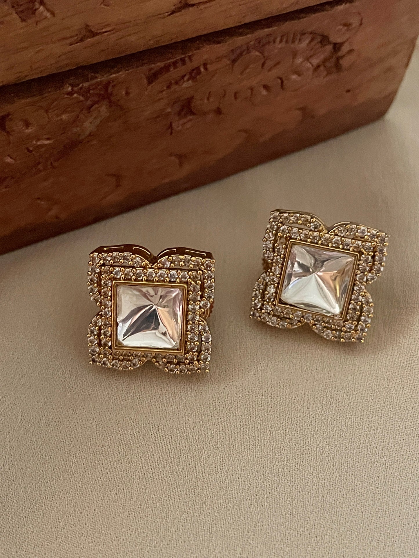 Ambika Kundan Studs
