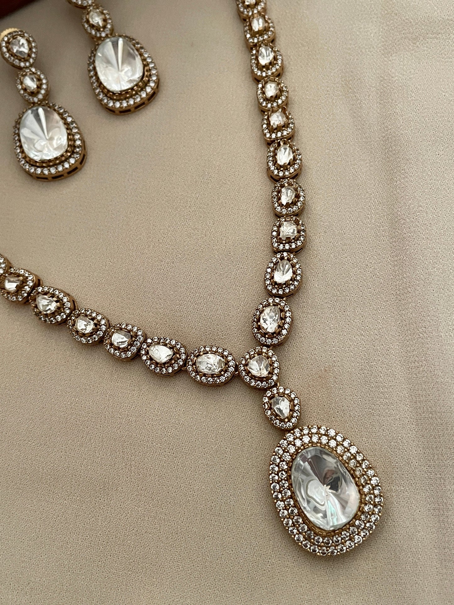 Rajmati Polki Necklace Set