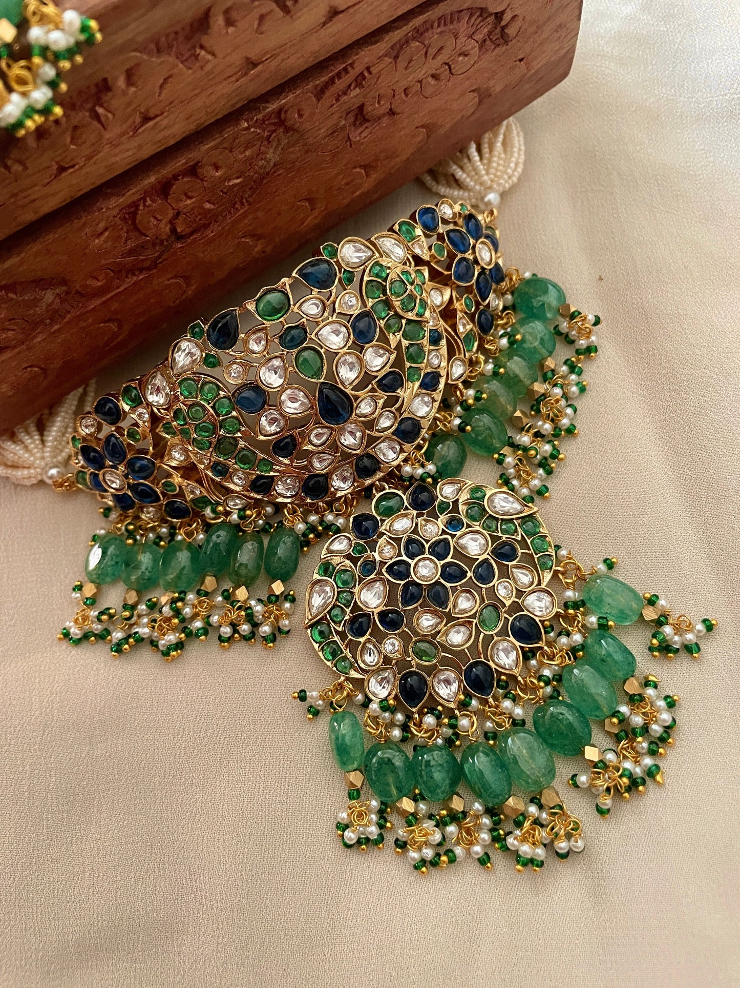 Shabnam Polki Necklace Set