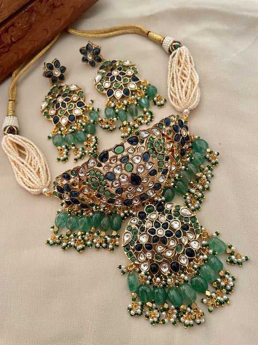 Shabnam Polki Necklace Set