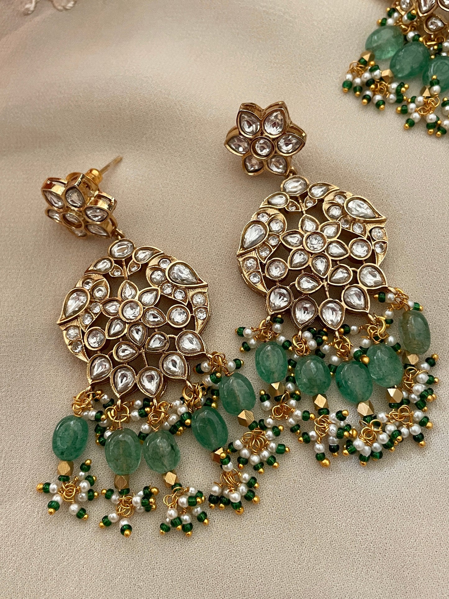 Shyamali Polki and Pearl Necklace Set