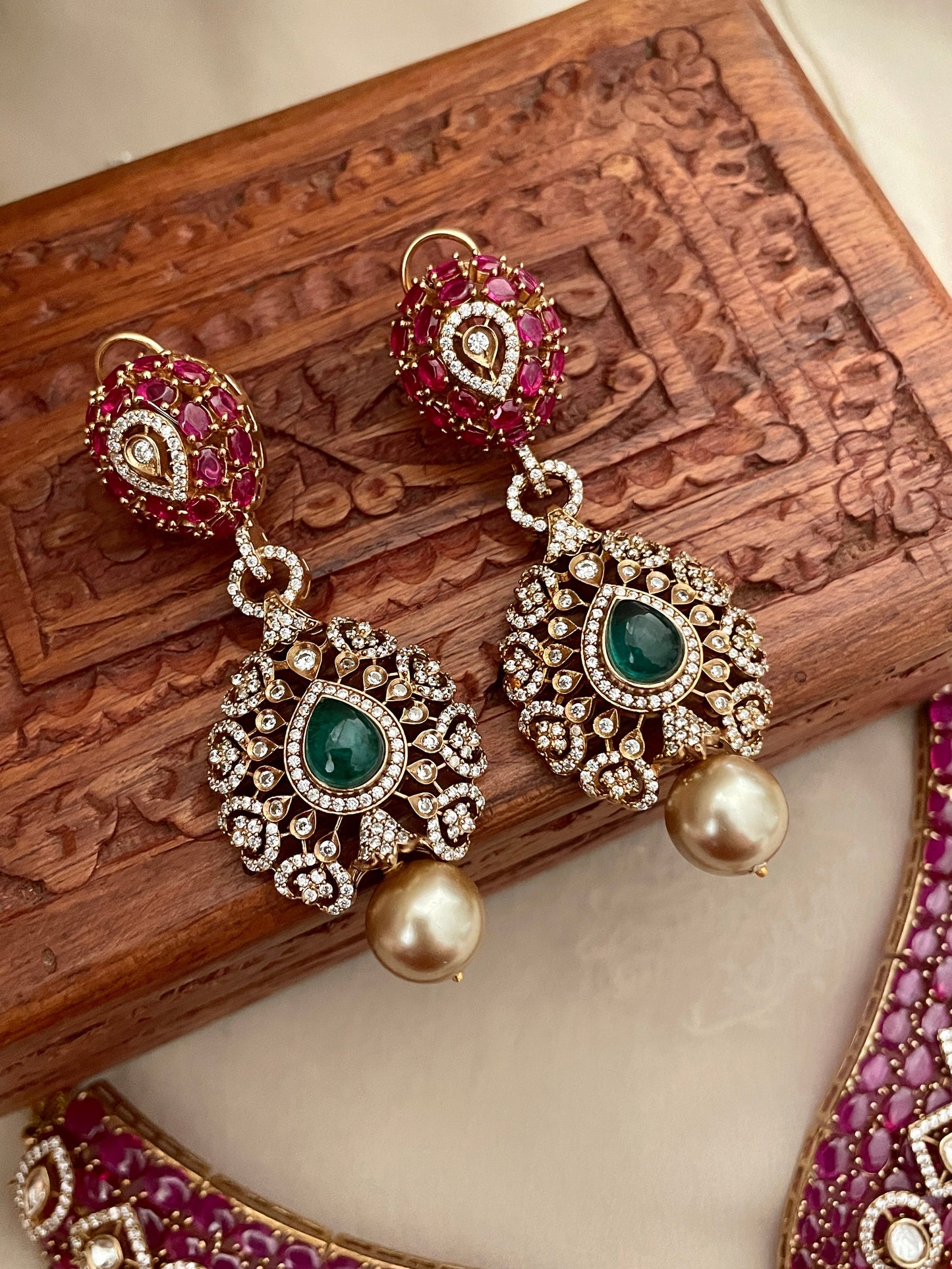 Indrani Ruby Necklace Set
