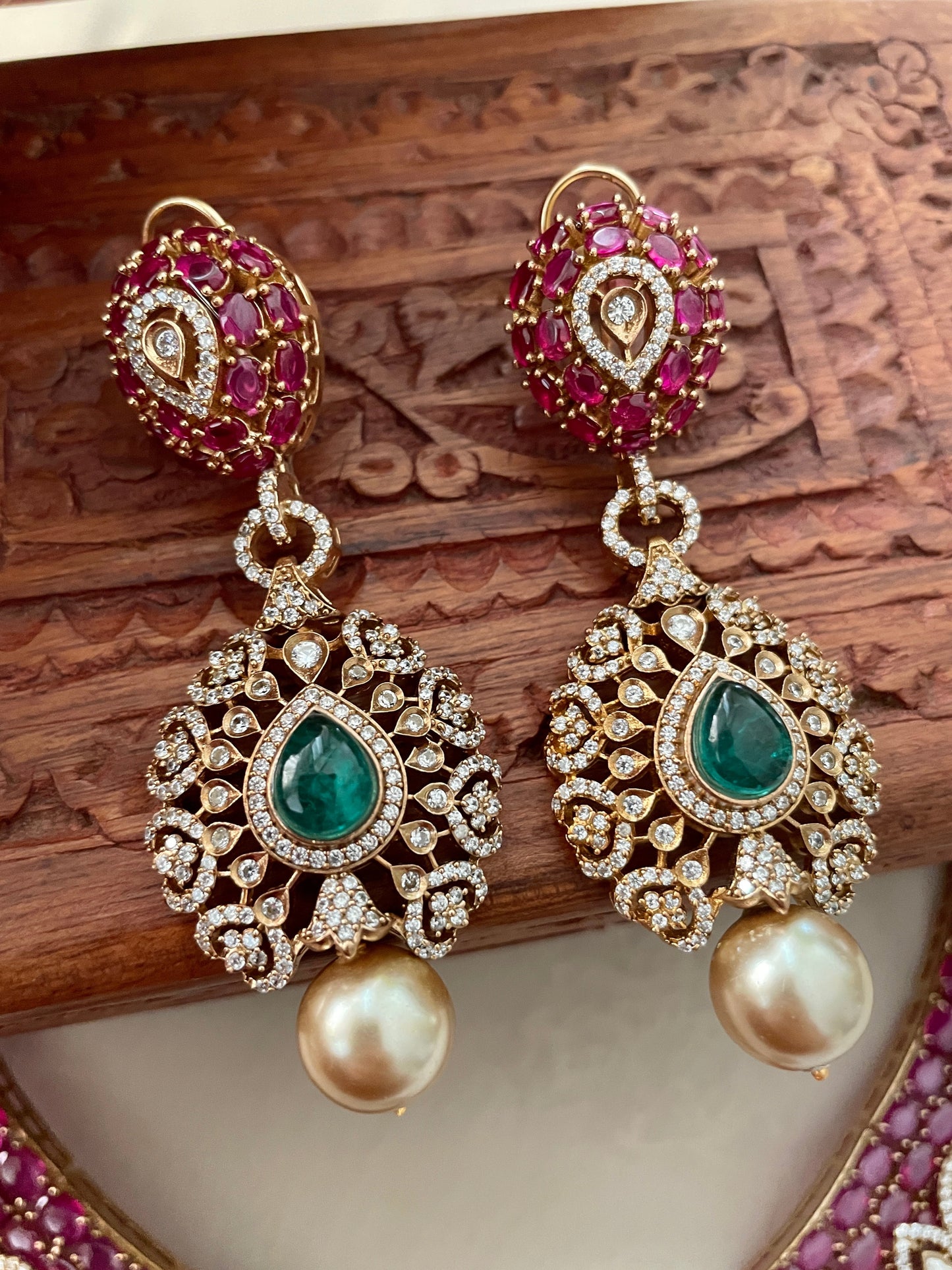 Indrani Ruby Necklace Set
