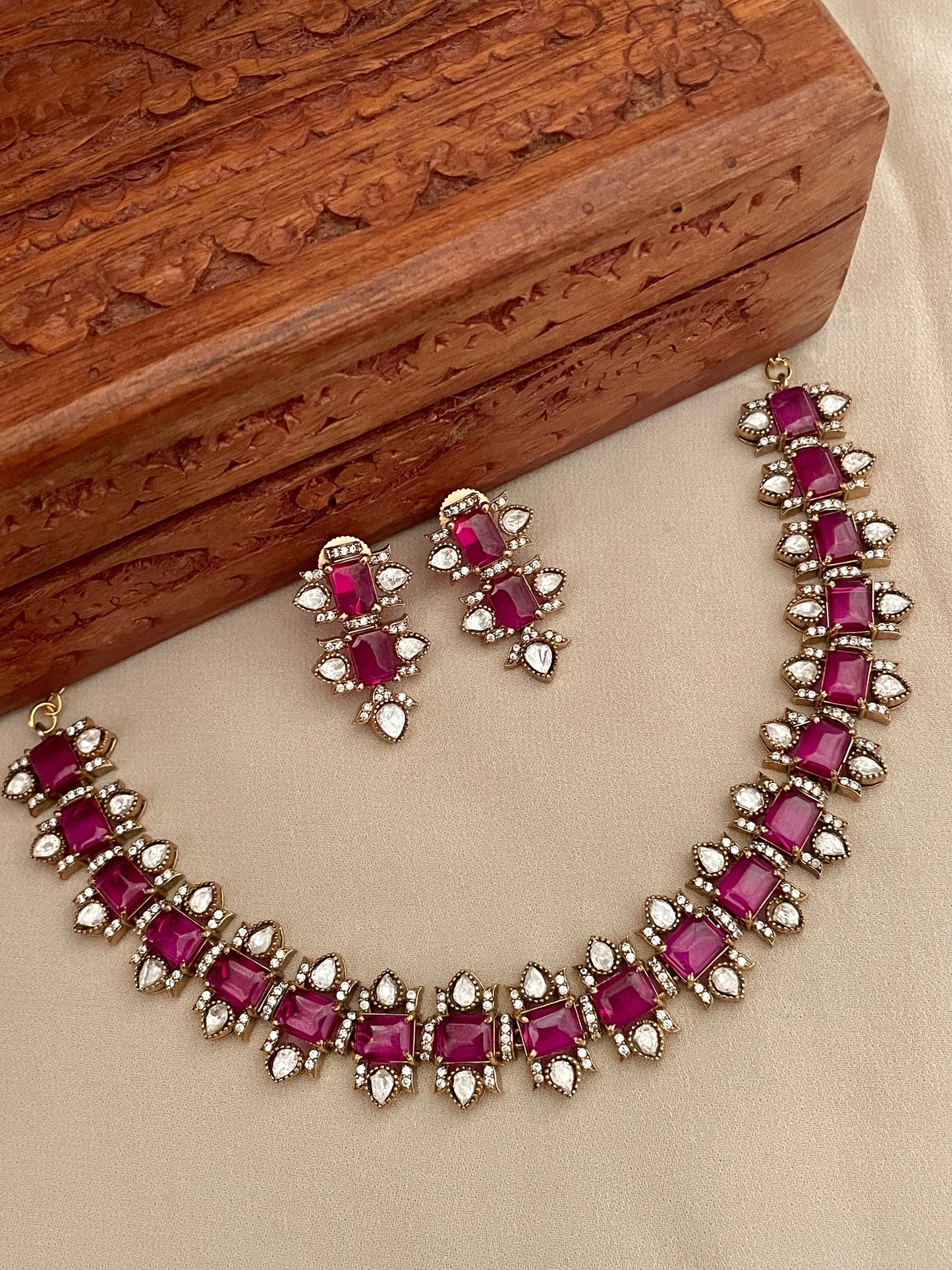 Mhalsa Polki Ruby Necklace