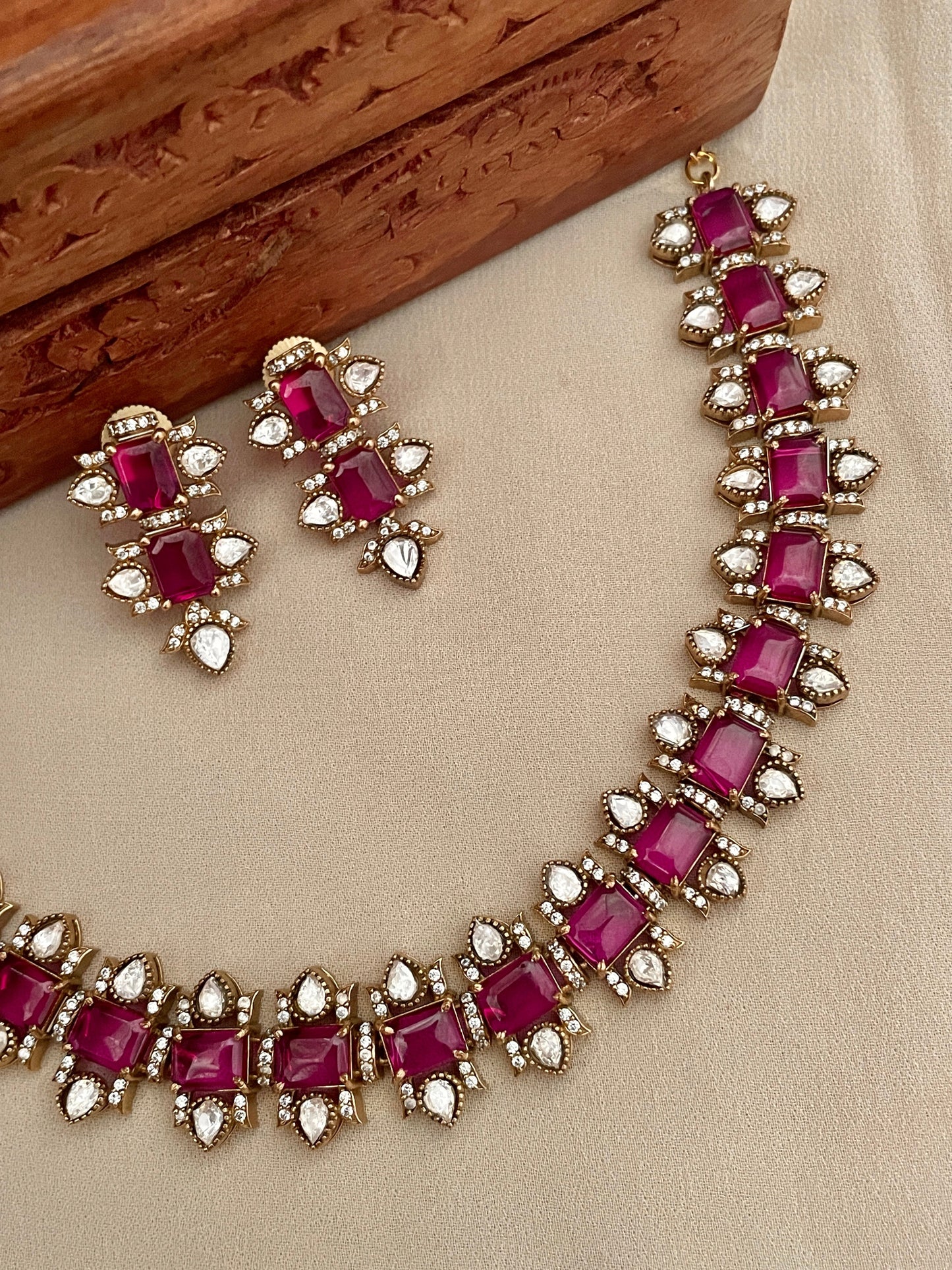Mhalsa Polki Ruby Necklace