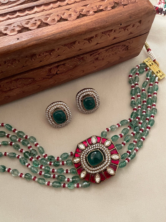 Yamuna Beaded Choker Necklace Set
