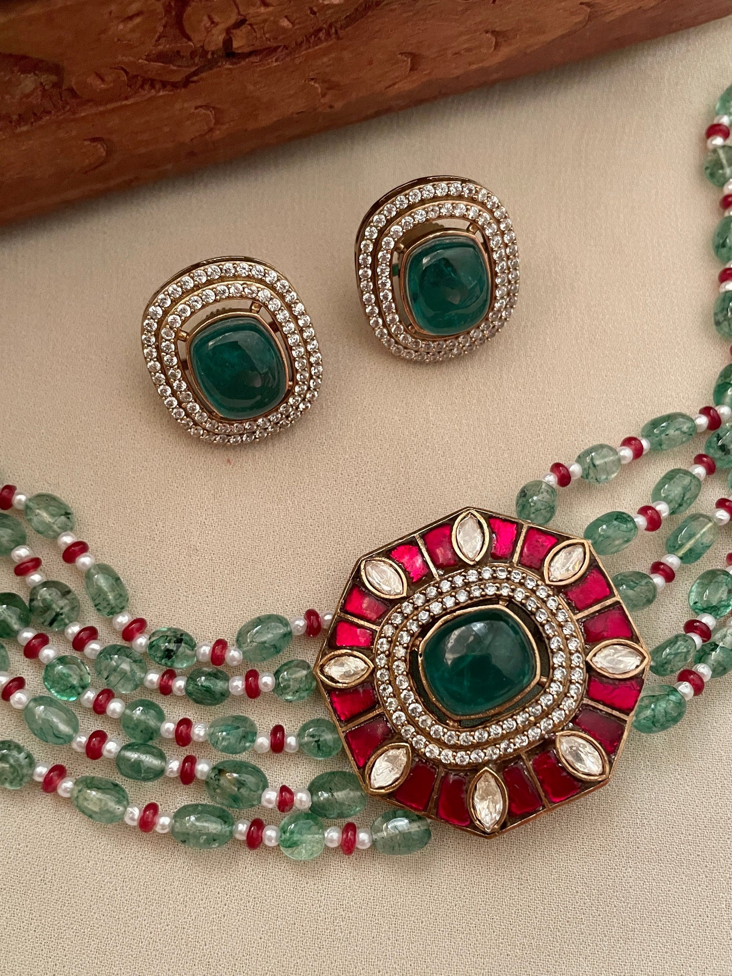 Yamuna Beaded Choker Necklace Set