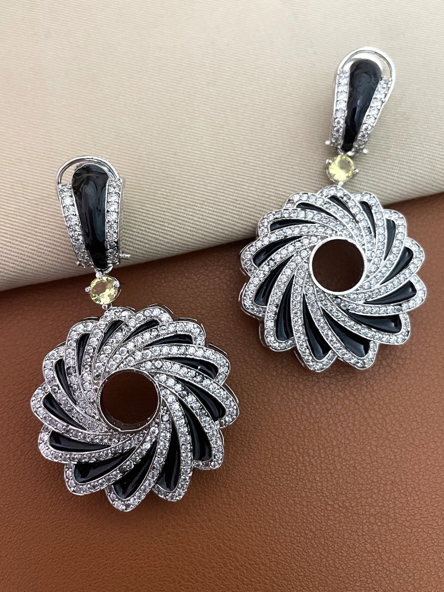 Swirl Enamel Earrings