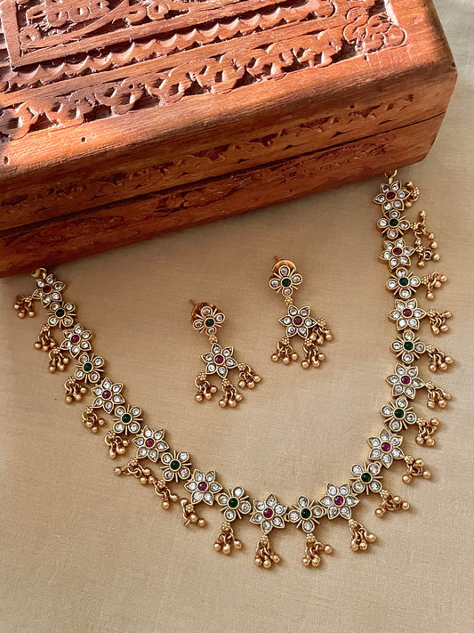 Muktara Floral Necklace Set
