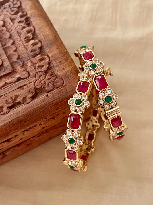 Ragini Floral Bangle Set