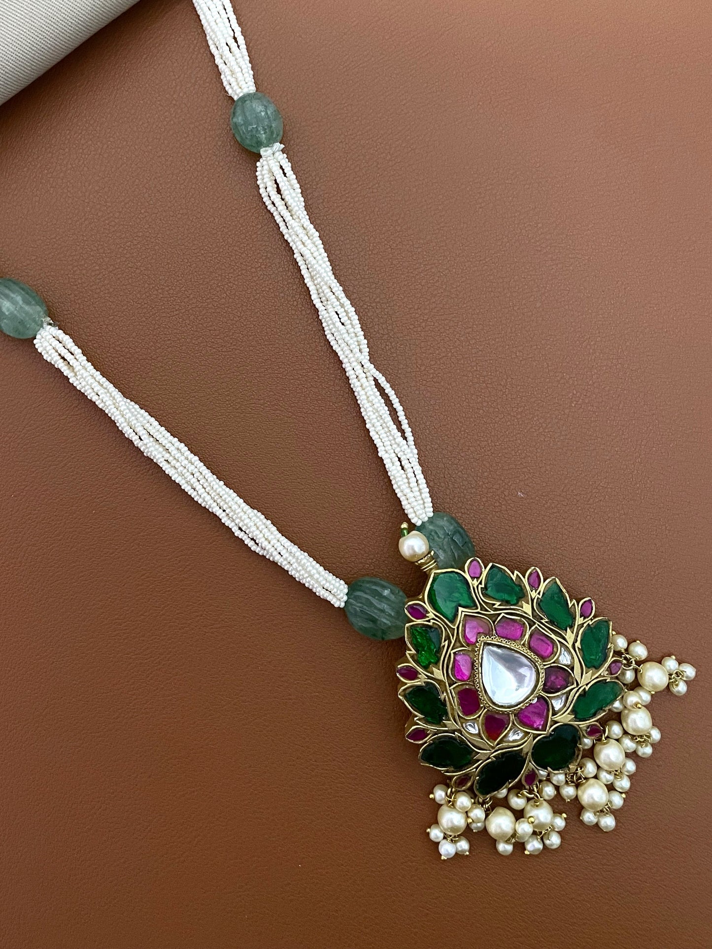 Shaan Long Kemp Gold Finish Necklace