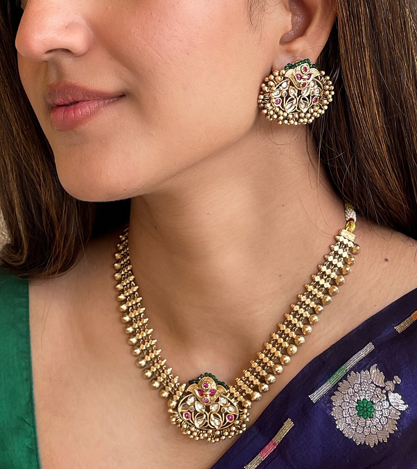 Saloni Antique Ghungroo Only Necklace