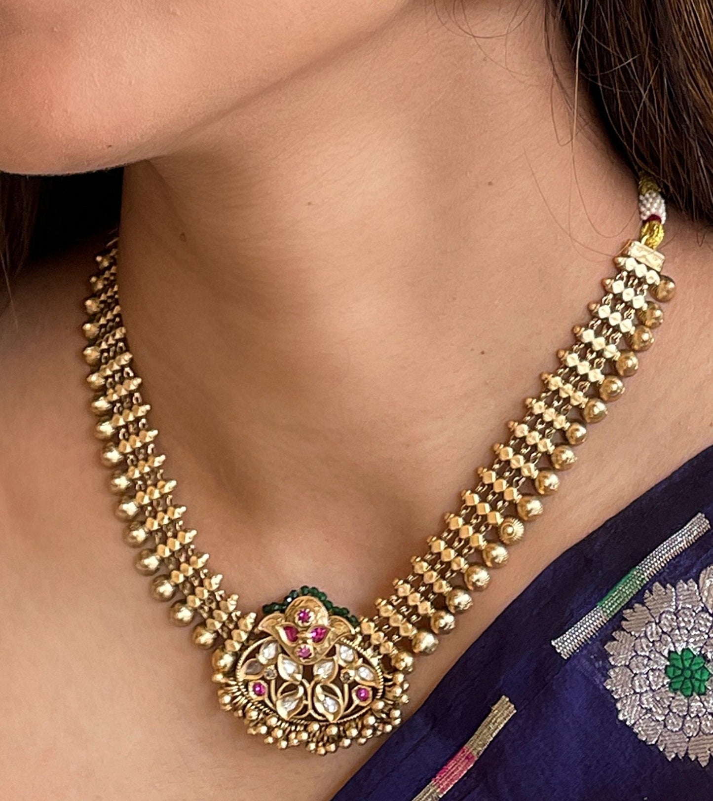 Saloni Antique Ghungroo Only Necklace