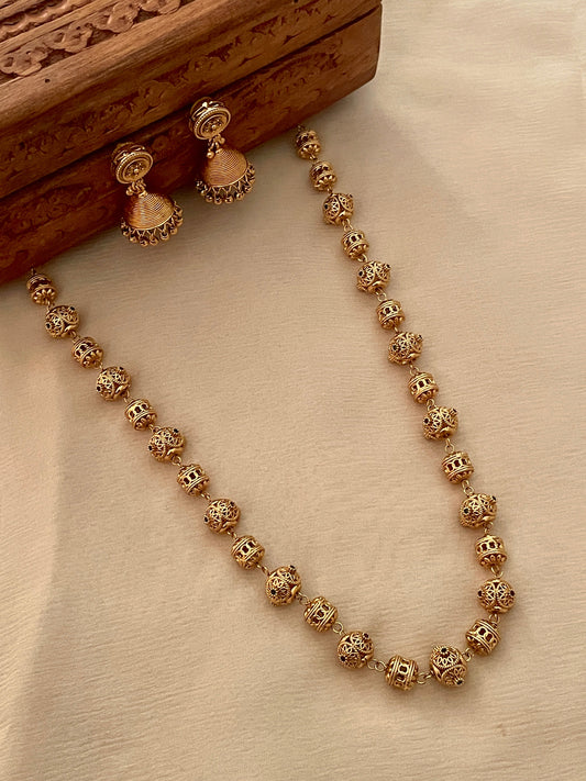 Lata Long Necklace Set