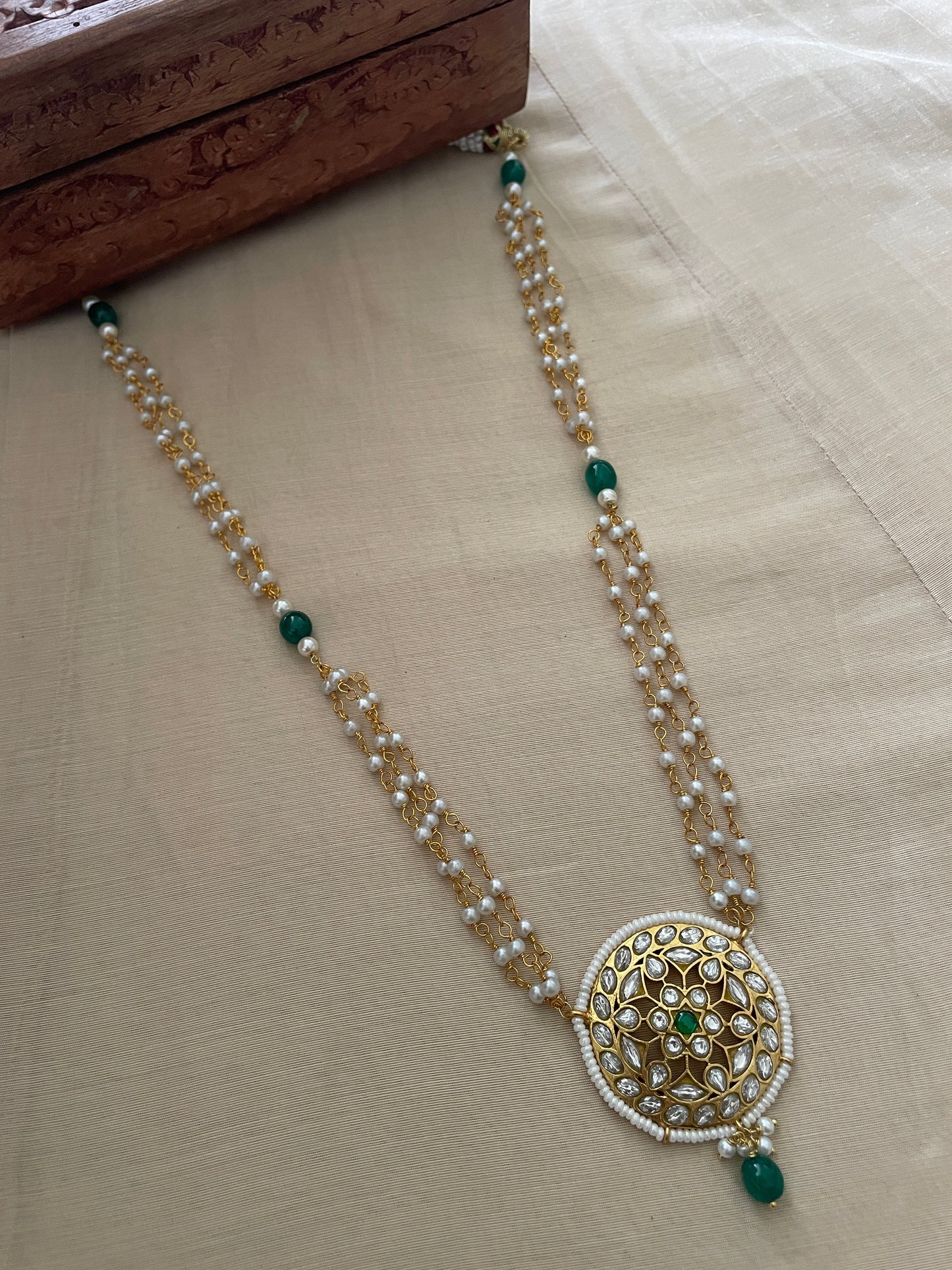 Vidhya Polki Long Necklace