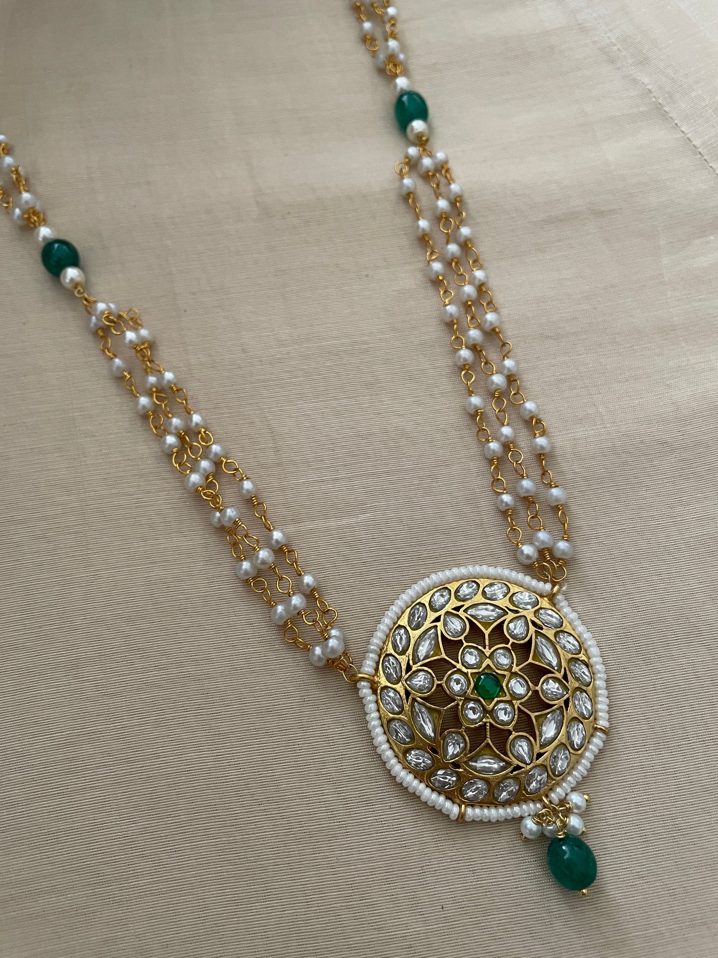 Vidhya Polki Long Necklace