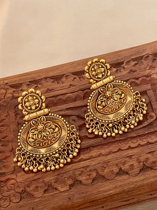 Medha Antique Temple Earrings
