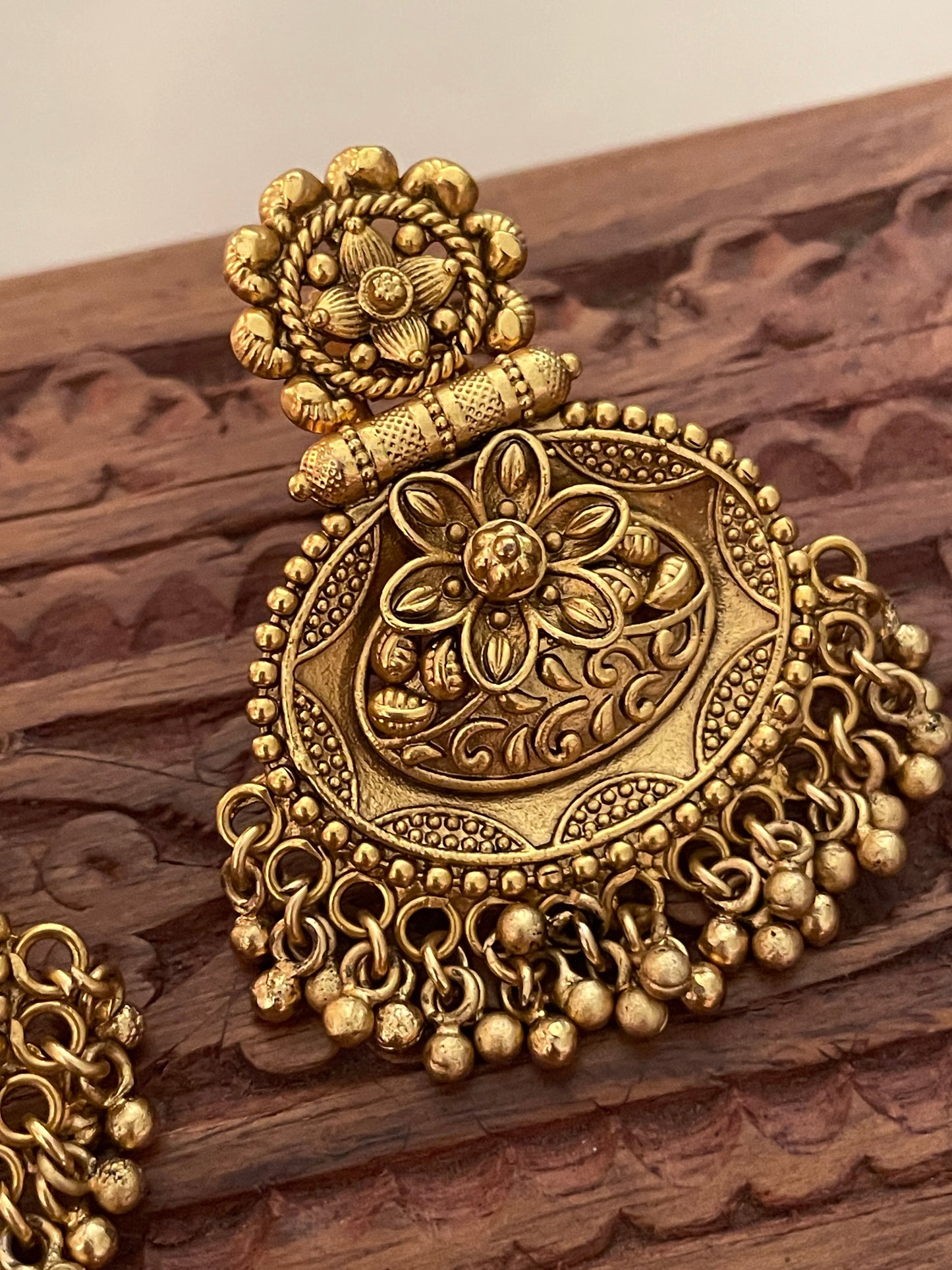 Medha Antique Temple Earrings