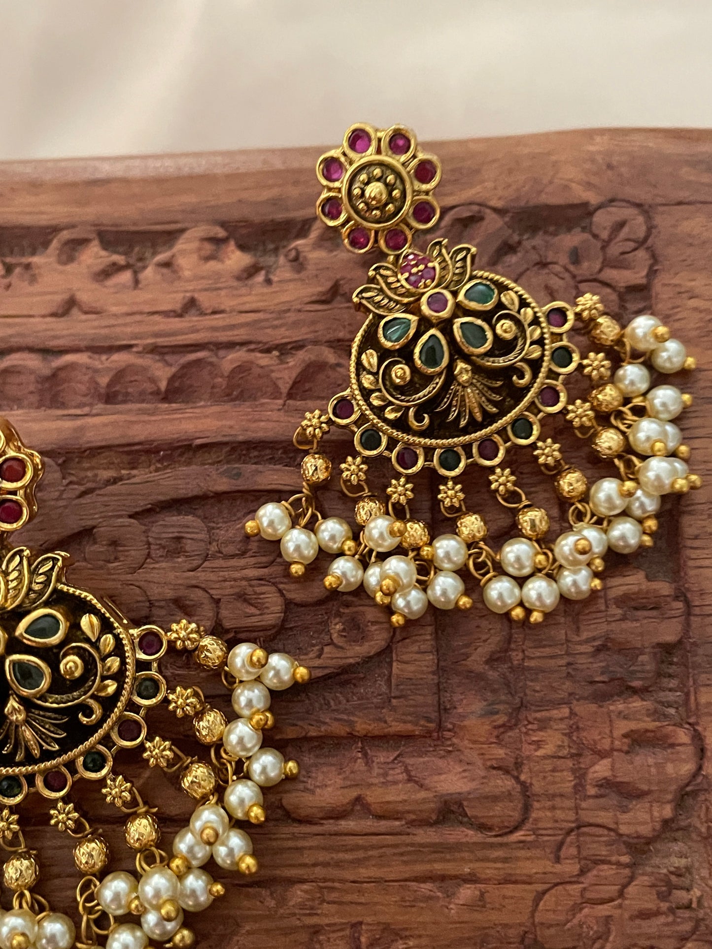 Anjani Antique Pearl Earrings
