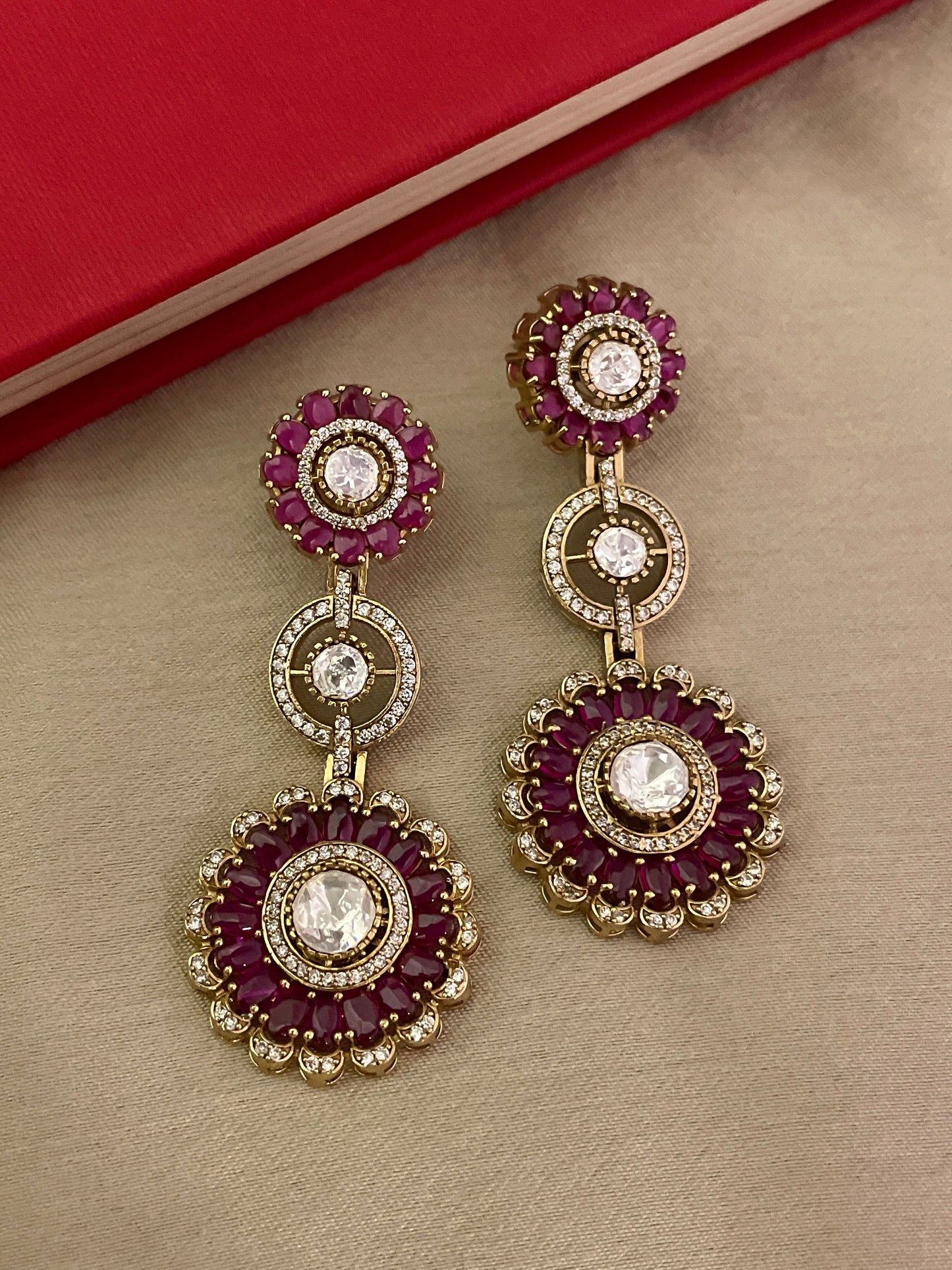 Urvi Polki Ruby Earrings