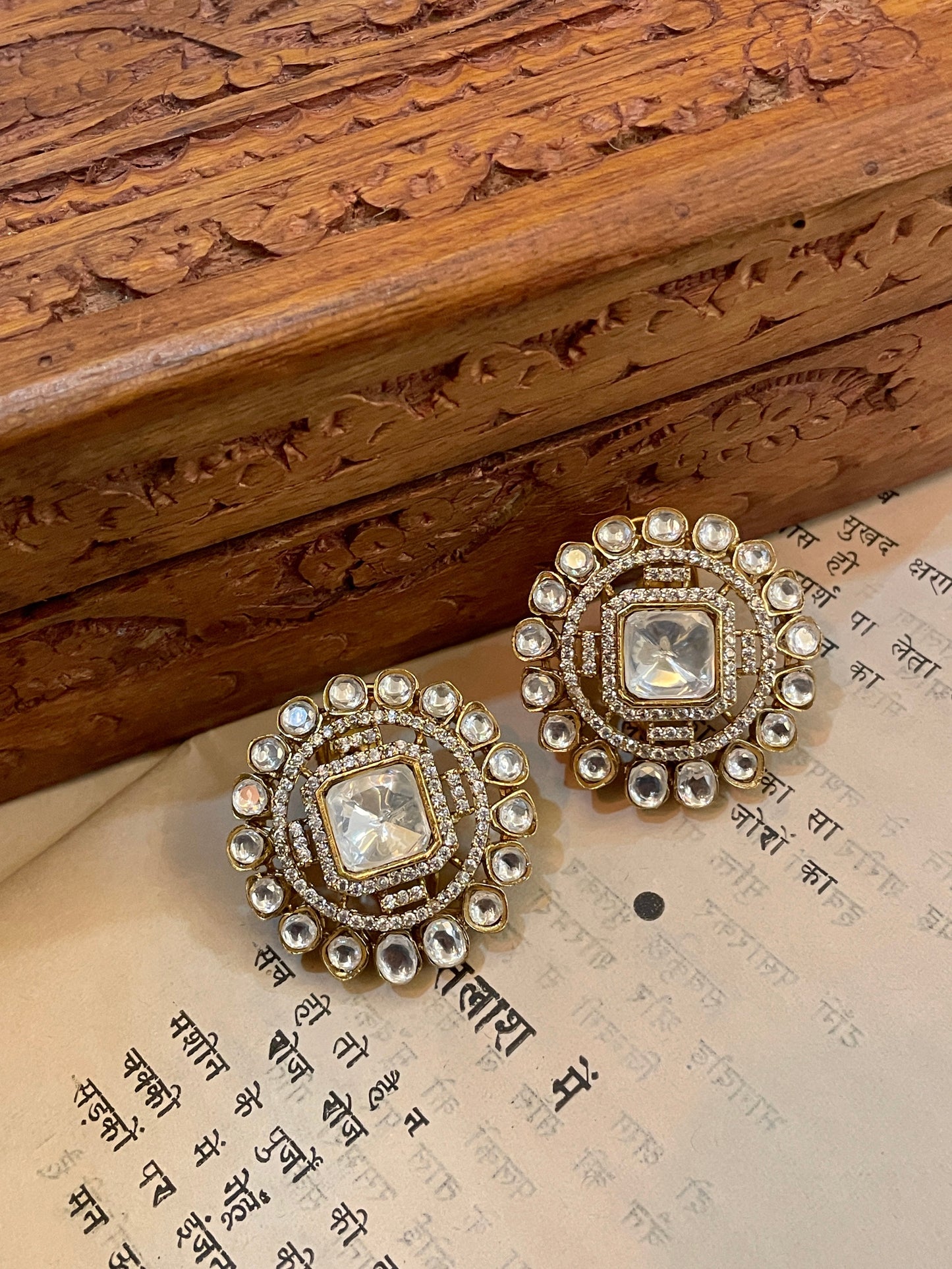 Kosha Polki Stud Earrings
