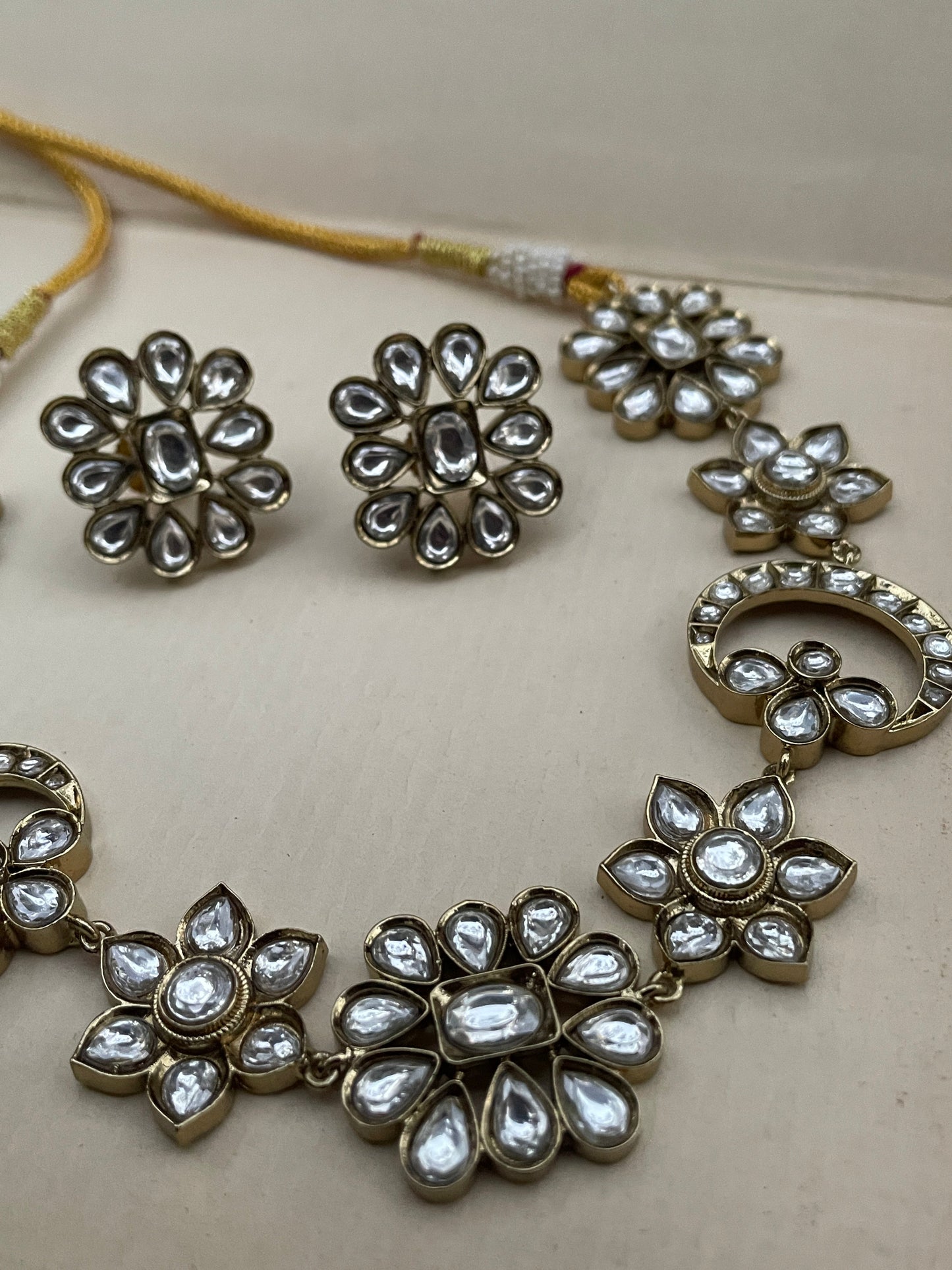 Zehn Antique Polki Necklace Set