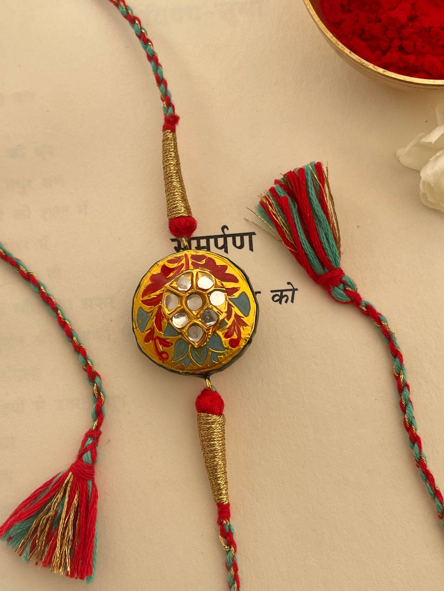 Pre Order - Raksha Enamelled Reversible Rakhi