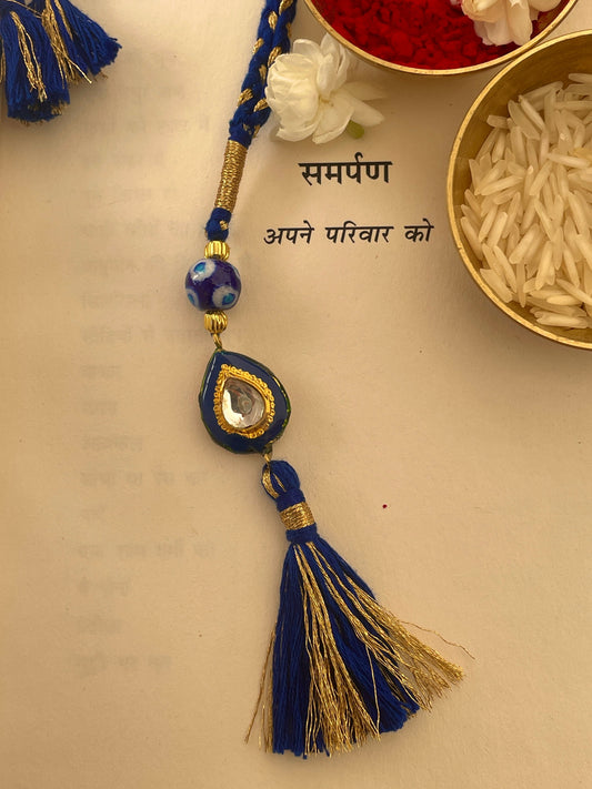 Pre Order - Suraksha Blue Thread Reversible Lumba