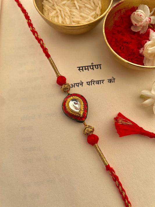Pre Order - Sanjog Red Thread Reversible Rakhi