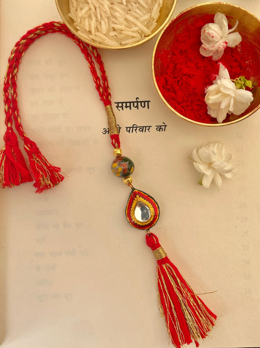 Pre Order - Sanjog Red Thread Reversible Lumba