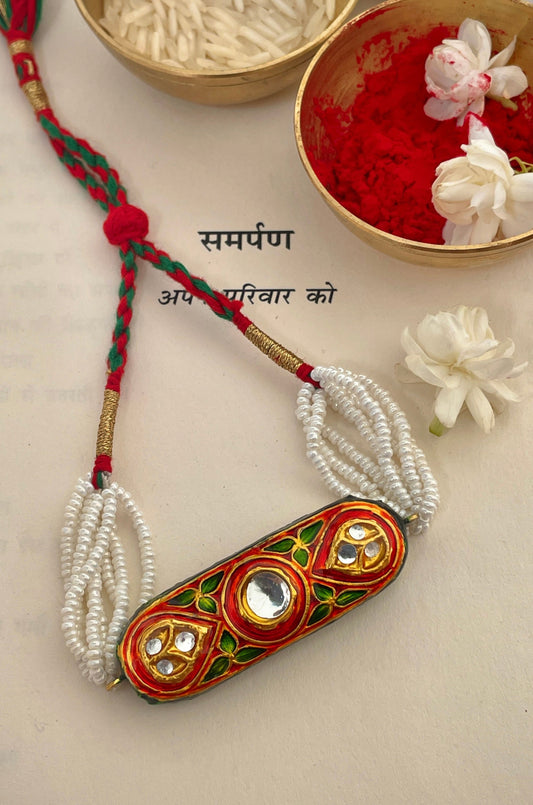 Pre Order - Parampara Beaded Reversible Rakhi