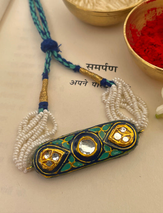 Pre Order - Utsav Beaded Reversible Rakhi
