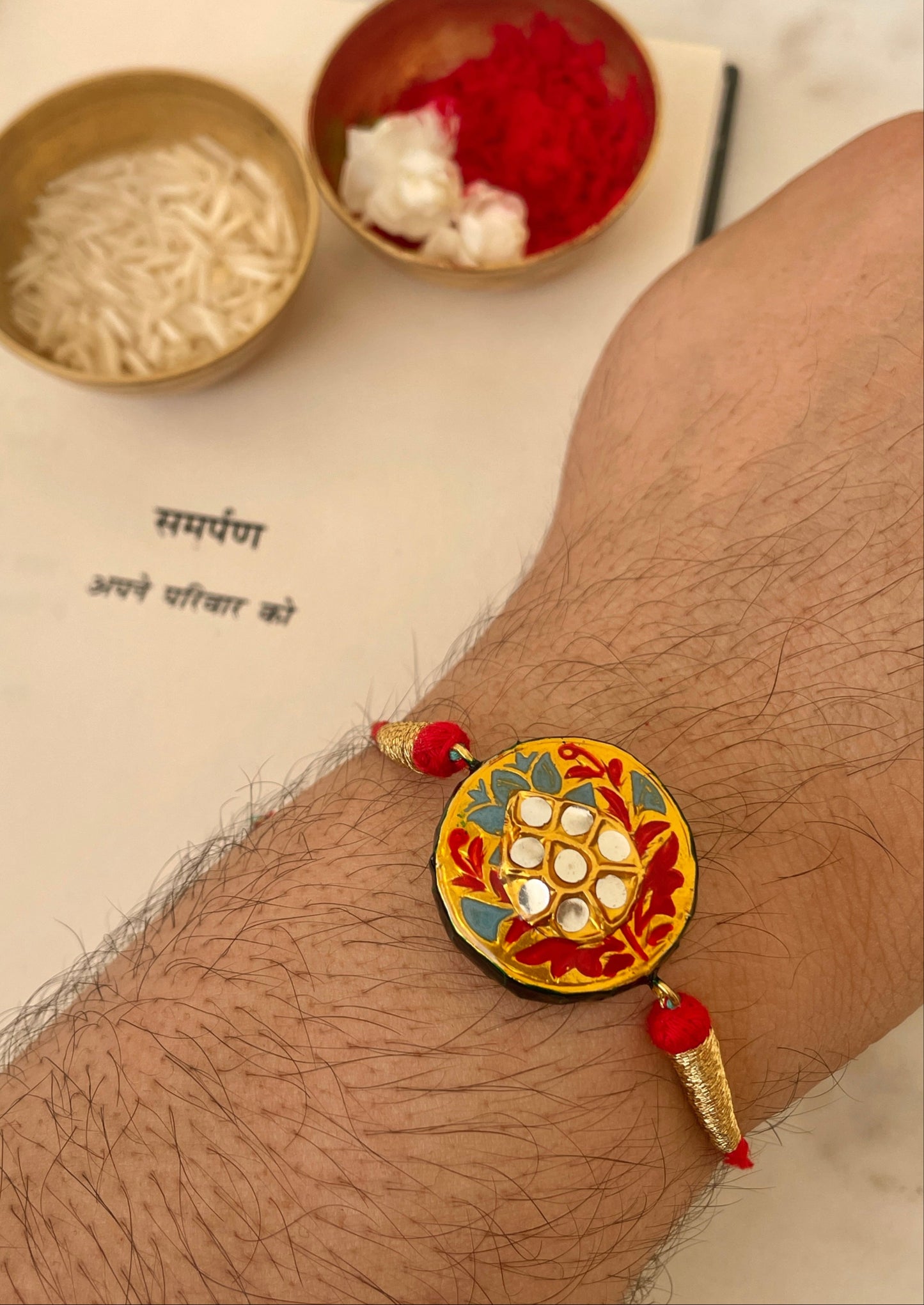 Pre Order - Raksha Enamelled Reversible Rakhi