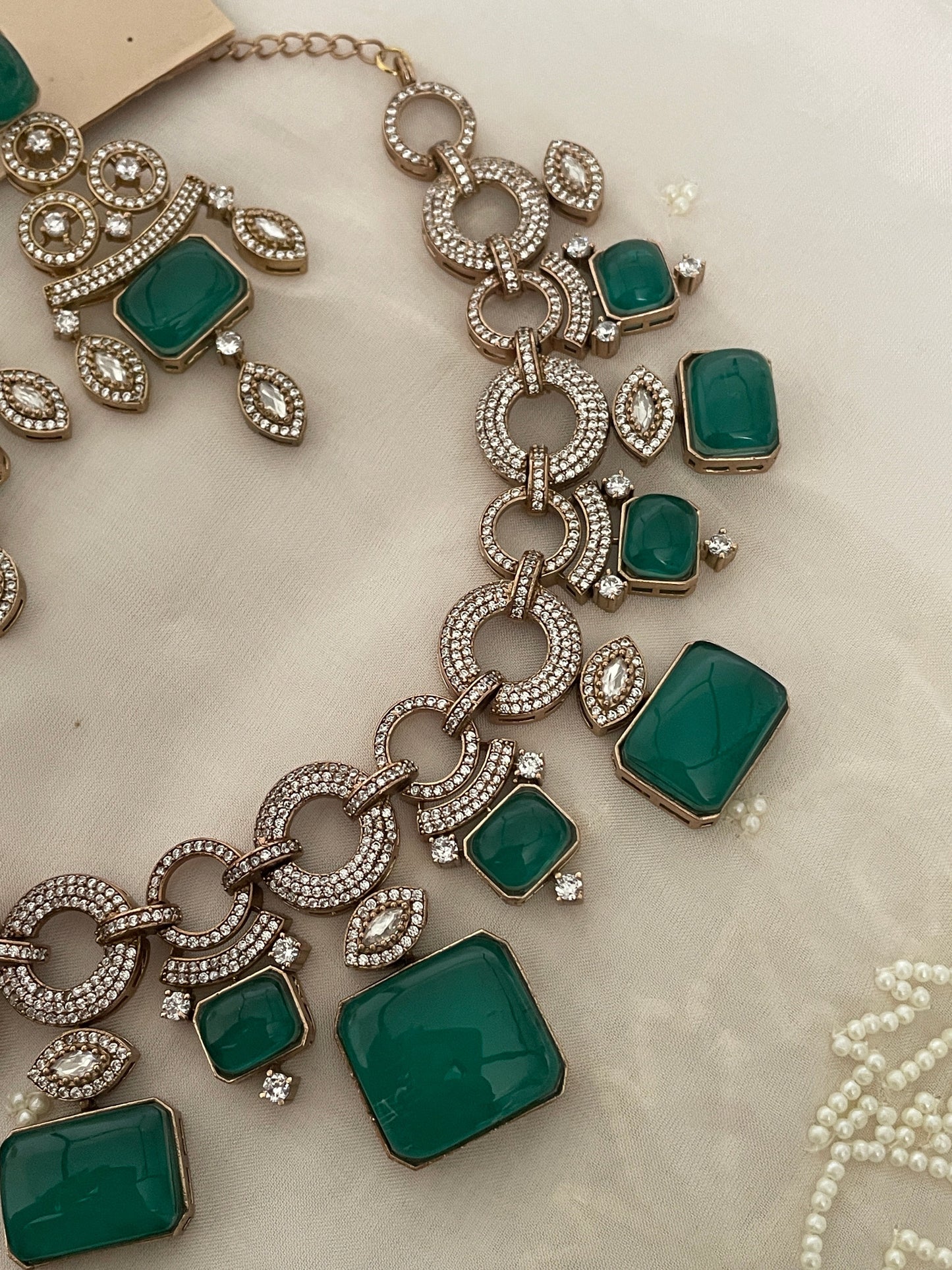 Pre Order – Ranjana Zircon Necklace Set