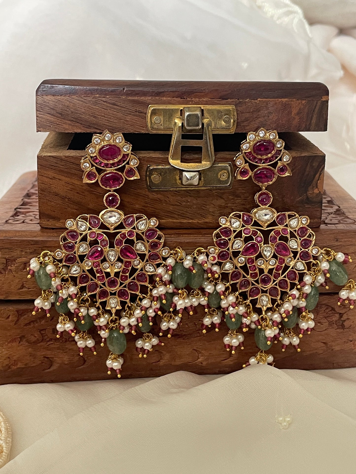 Pre Order - Kalpana Ruby and Emerald Polki Choker Set