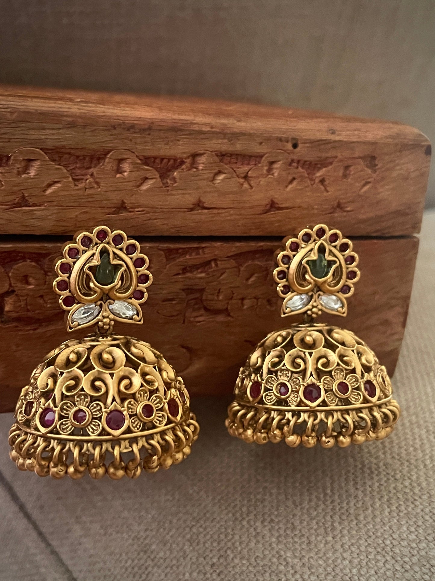 Anika Basket Jhumki Earrings