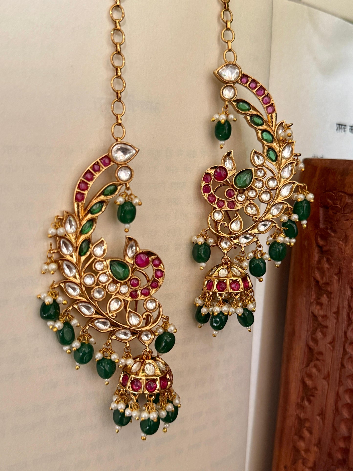 The Monsoon Peacock Polki Multi Stone Ear Cuff